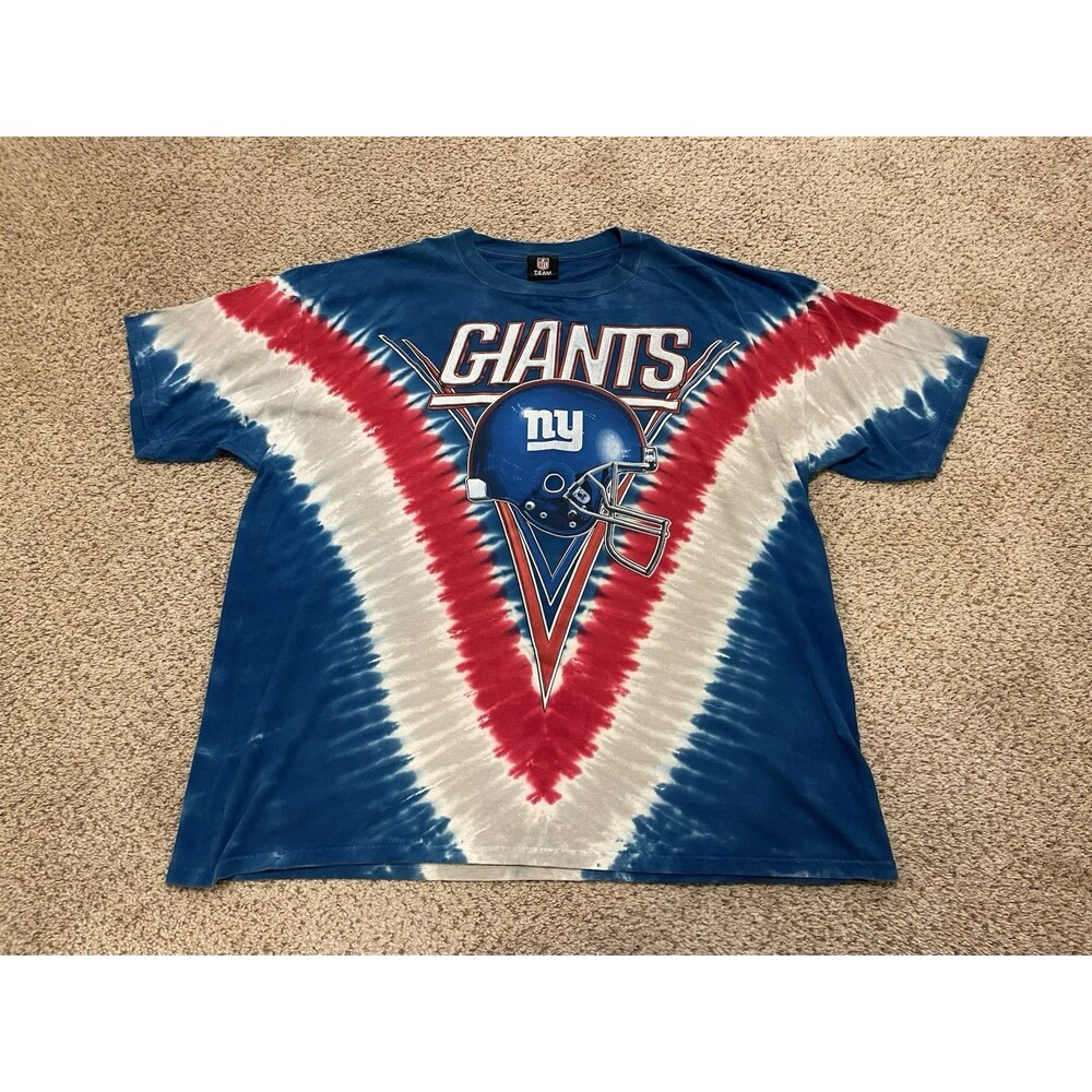 New York Giants Tie-Dye T-Shirt Men's XX-Large Blue Red White NFL Football